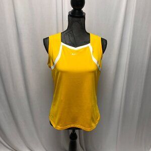 Nike Dri-Fit Athletic Top Womens Large Yellow Sleeveless Tank